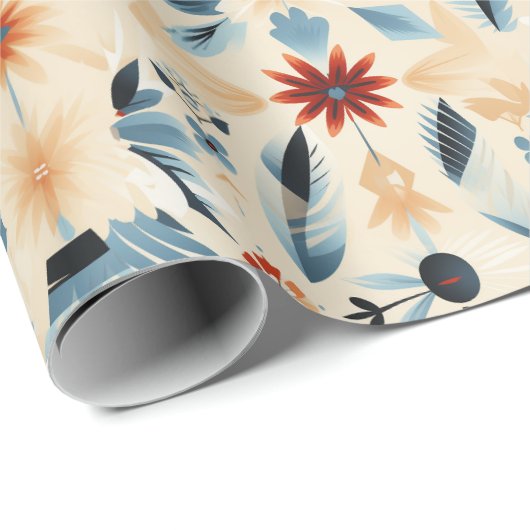 Zuidwestelijke woestijnbloem beschilderde tinten cadeaupapier (Rol Hoek)