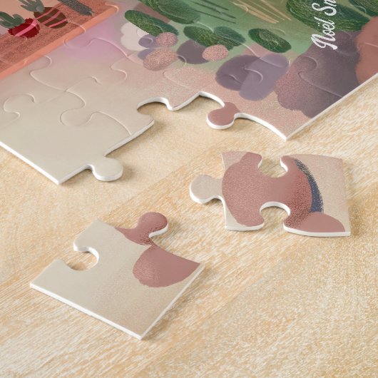 Zuidwestelijke woestijncactus Adobe House Legpuzzel (Zijkant)