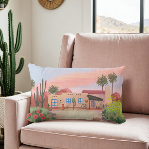 Zuidwestelijke woestijncactus Adobe House Peach Kussen