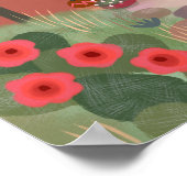 Zuidwestelijke woestijncactus Adobe House Poster (Hoek)