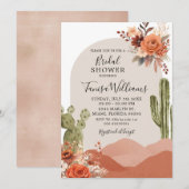 Zuidwestelijke woestijncactus bloemig Vrijgezellen Kaart (Voorkant / Achterkant)