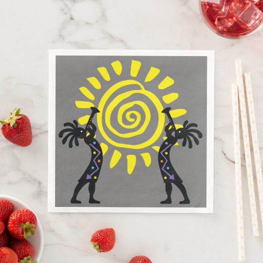 Zuidwestelijke woestijnindianen Kokopelli Servet (Insitu)