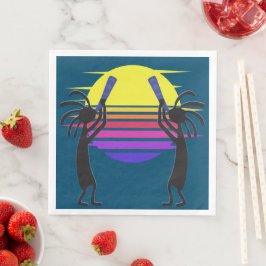 Zuidwestelijke woestijnindianen Kokopelli Servet