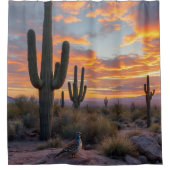 Zuidwestelijke woestijnkwartel bij zonsopgang douchegordijn (Voorkant)