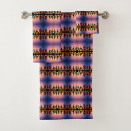 Zuidwestelijke woestijnlandschap Cactus Zonsopgang Bad Handdoek