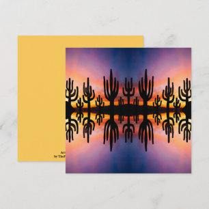 Zuidwestelijke woestijnlandschap Cactus Zonsopgang Kaart
