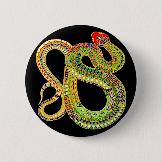 Zuidwestelijke Woestijnratelslang Ronde Button 5,7 Cm (Voorkant)