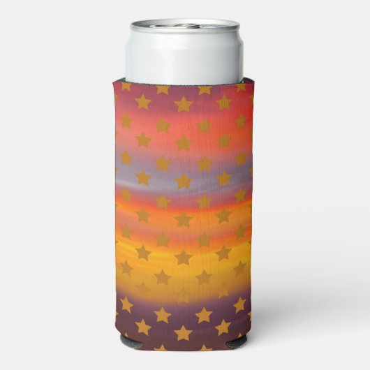 Zuidwestelijke woestijnsterren en strepen Abstract Seltzer Blikjeskoeler (Seltzer Achterkant)