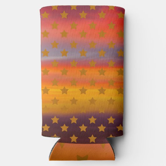 Zuidwestelijke woestijnsterren en strepen Abstract Seltzer Blikjeskoeler (Achterkant)