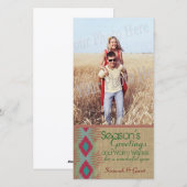 Zuidwestelijke Woondecoratie Kerstgroet Feestdagenkaart (Voorkant / Achterkant)