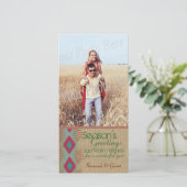 Zuidwestelijke Woondecoratie Kerstgroet Feestdagenkaart (Staand voorkant)