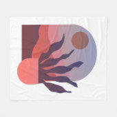 Zuidwestelijke Zon en Plant Fleece Deken (Voorkant (Horizontaal))