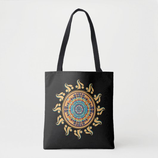 Zuidwestelijke Zon Mandala Canvas tas (Voorkant)