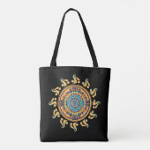 Zuidwestelijke Zon Mandala Canvas tas (Achterkant)