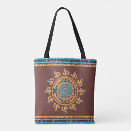 Zuidwestelijke Zon Mandala Canvas tas