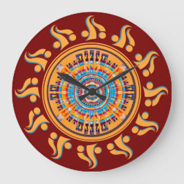 Zuidwestelijke zon Mandala wandklok