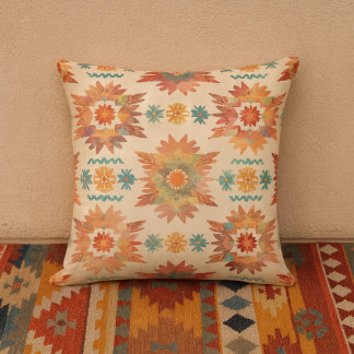 Zuidwestelijke Zonneburst Boho Patroon Kussen