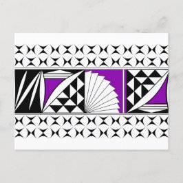 Zuidwestelijke Zonnezonsopgang in Paars Feestdagenkaart