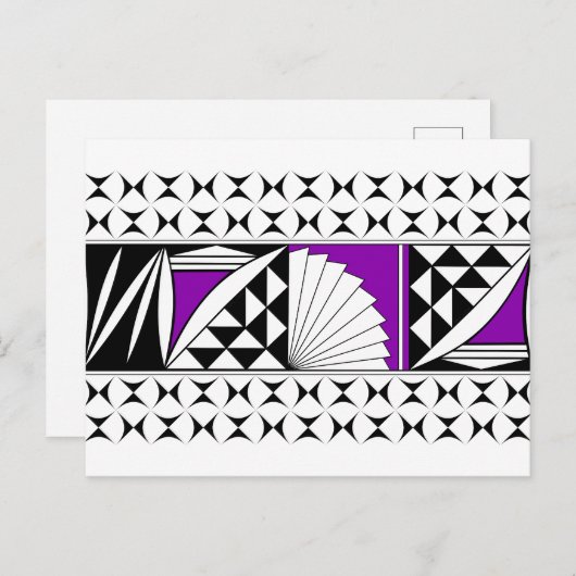 Zuidwestelijke Zonnezonsopgang in Paars Feestdagenkaart (Voorkant / Achterkant)