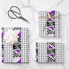 Zuidwestelijke Zonnezonsopgang in Paars Inpakpapier Vel