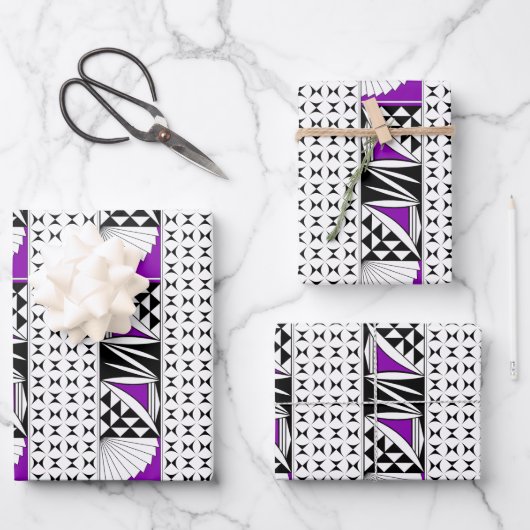 Zuidwestelijke Zonnezonsopgang in Paars Inpakpapier Vel (Voorkant)