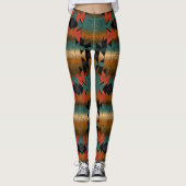 Zuidwestelijke Zonsondergang Mooie Boho Kleuren Leggings (Voorkant)
