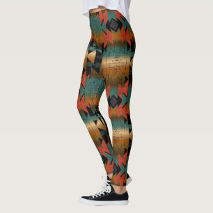 Zuidwestelijke Zonsondergang Mooie Boho Kleuren Leggings
