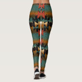 Zuidwestelijke Zonsondergang Mooie Boho Kleuren Leggings (Achterkant)