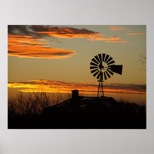 zuidwestelijke zonsondergang poster (Voorkant)