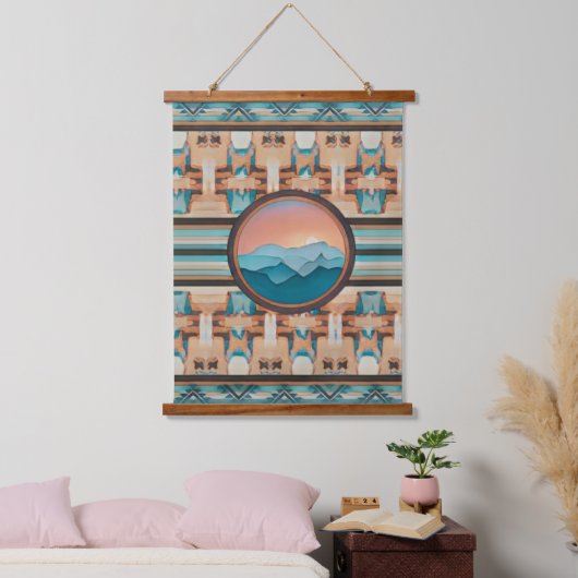 Zuidwestelijke zonsopgang hangend wandkleed (Slaapkamer)