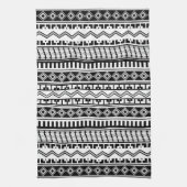 Zuidwestelijke zwarte en witte geometrische patron theedoek (Verticaal)