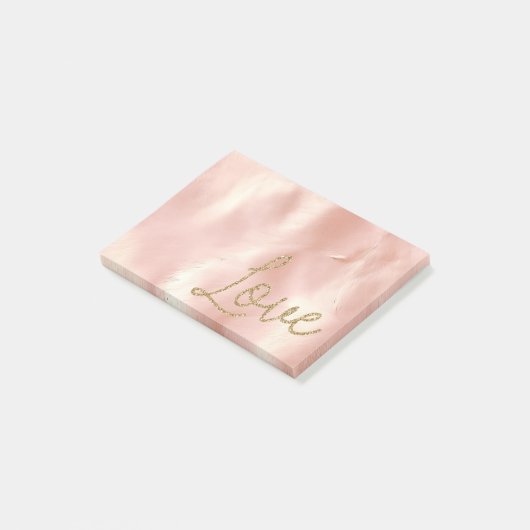 Zuidwesten Blush Roze Cowgirl Koeienhuid Glitter L Post-it® Notes (Schuin)