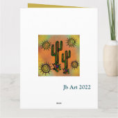 ZUIDWESTEN CACTUS KUNST       KAART (Achterkant)