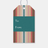 Zuidwesten Chevron Zigzag Gift Labels Pack van 10 Cadeaulabel (Voorkant)