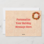 Zuidwesten Chile Ristra krans platte kerst Kaart (Achterkant)