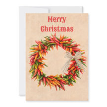 Zuidwesten Chile Ristra krans platte kerst Kaart