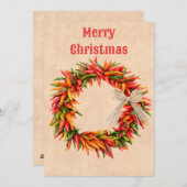 Zuidwesten Chile Ristra krans platte kerst Kaart (Voorkant / Achterkant)