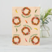 Zuidwesten Chili krans kerstvakantie Kaart (Staand voorkant)