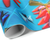 Zuidwesten Chili Pepper Turquoise Fiesta Patroon Cadeaupapier (Rol Hoek)