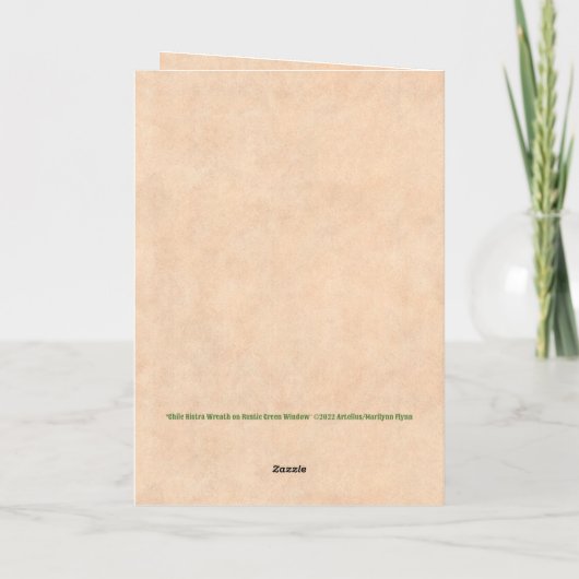 Zuidwesten Chili Ristra Wreath Rustiek Groen Venst Kaart (Achterkant)