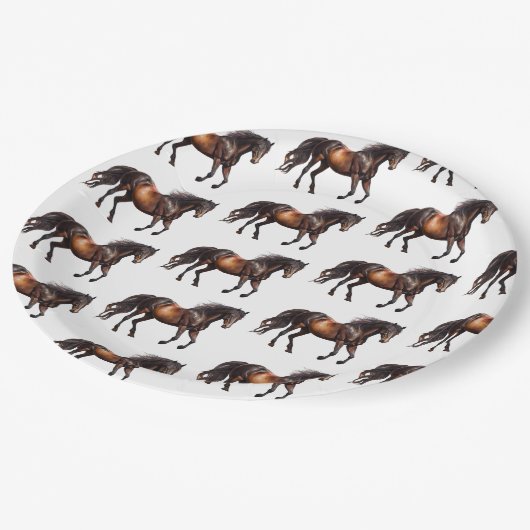 Zuidwesten Cowboy Cowgirl Paarden Papieren Bordje (Gekanteld)