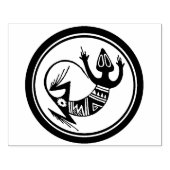 Zuidwesten Gecko Grote Design Stamp Rubberstempel (Afrduk)