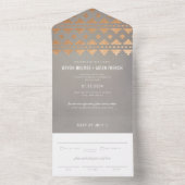 Zuidwesten Gleam bruiloft All In One Uitnodiging (Binnen)