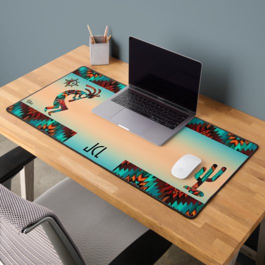 Zuidwesten Kokopelli en Cactus Desk Mat (Kantoor 2)