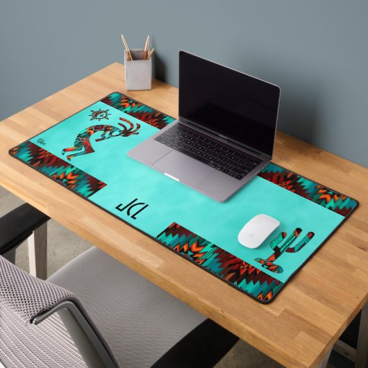 Zuidwesten Kokopelli en Cactus Desk Mat (Kantoor 2)