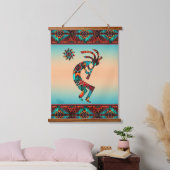Zuidwesten Kokopelli hout met toppen wandtapijt Hangend Wandkleed (Slaapkamer)