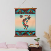 Zuidwesten Kokopelli hout met toppen wandtapijt Hangend Wandkleed (Slaapkamer)