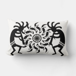 Zuidwesten Kokopelli Tribal zwart-wit Kussen