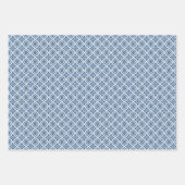 Zuidwesten Navajo Blauw-Wit Etnische Geometrische Inpakpapier Vel (Voorkant)