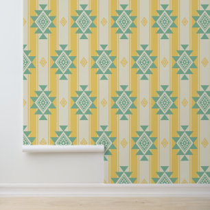 Zuidwesten Navajo moderne kleurrijke strepen patro Behang
